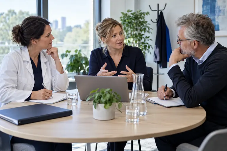 Bedrijfsarts en arbeidsdeskundige beoordelen samen welke dossiers voorrang krijgen