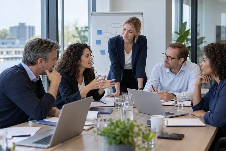 Kickoffbijeenkomst van een structurele samenwerking bij een flip-over