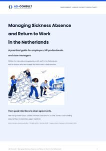Cover of the AD-Consult guide Managing Sickness Absence and Return to Work in the Netherlands